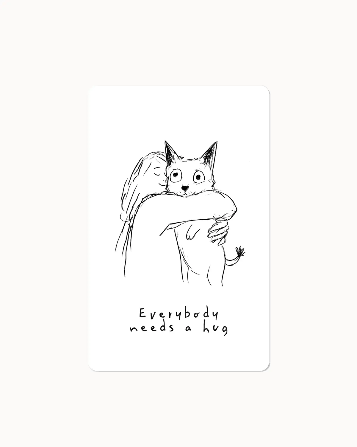 Lunacard Postkarte Everybody needs a hug