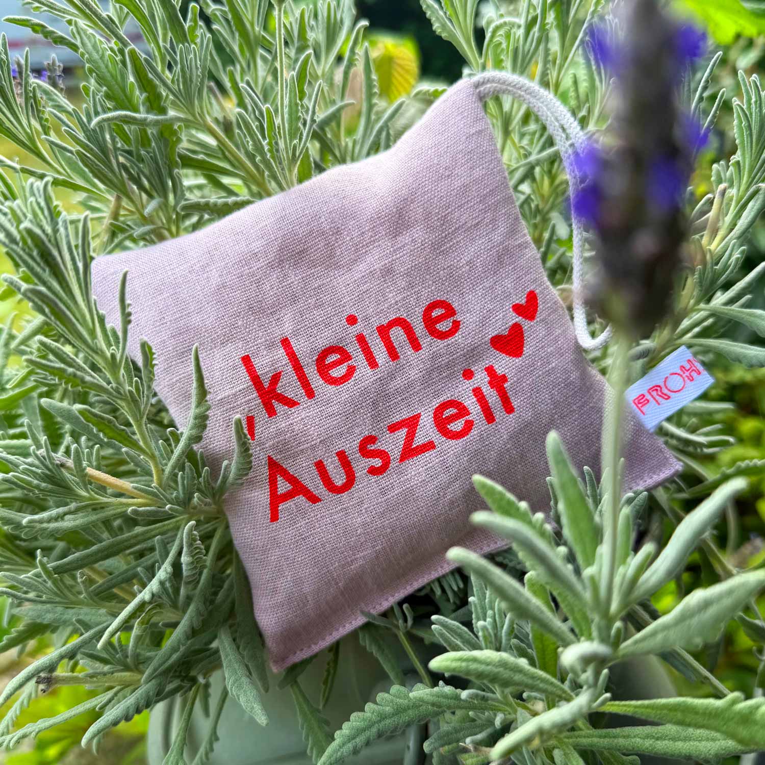Frohstoff Lavendelkissen kleine Auszeit, ca. 15×15 cm