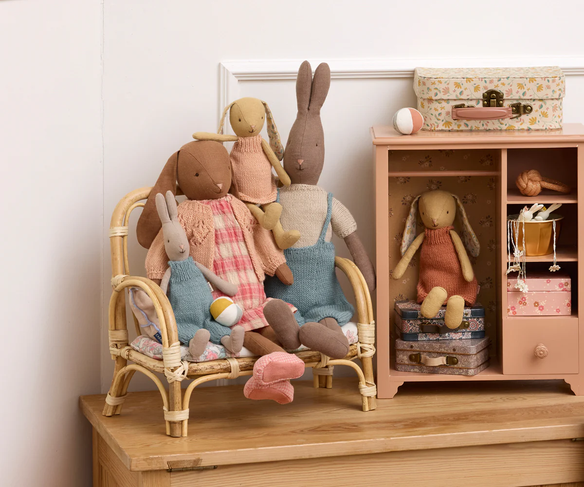 Maileg Hasenmädchen - Cremegelb- Gestricktes Kleid, Größe 1, ca. 22 cm