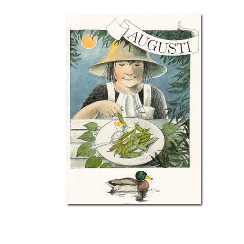 Postkarte -August (Linneas Jahrbuch) , Monat