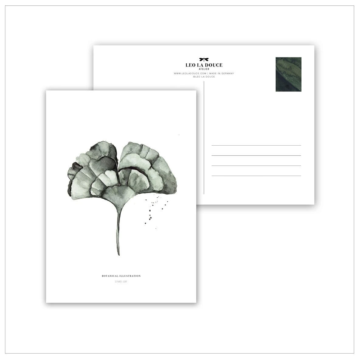 Leo la Douce Postkarte – GINKGO BILOBA