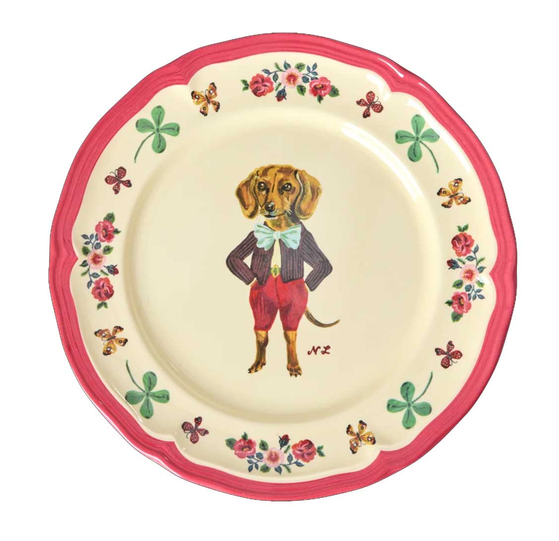 Rice Melamin Vintage Beilagenteller - Rot - Nathalie Lété Vol. 2 Print, D. ca. 20,5 cm