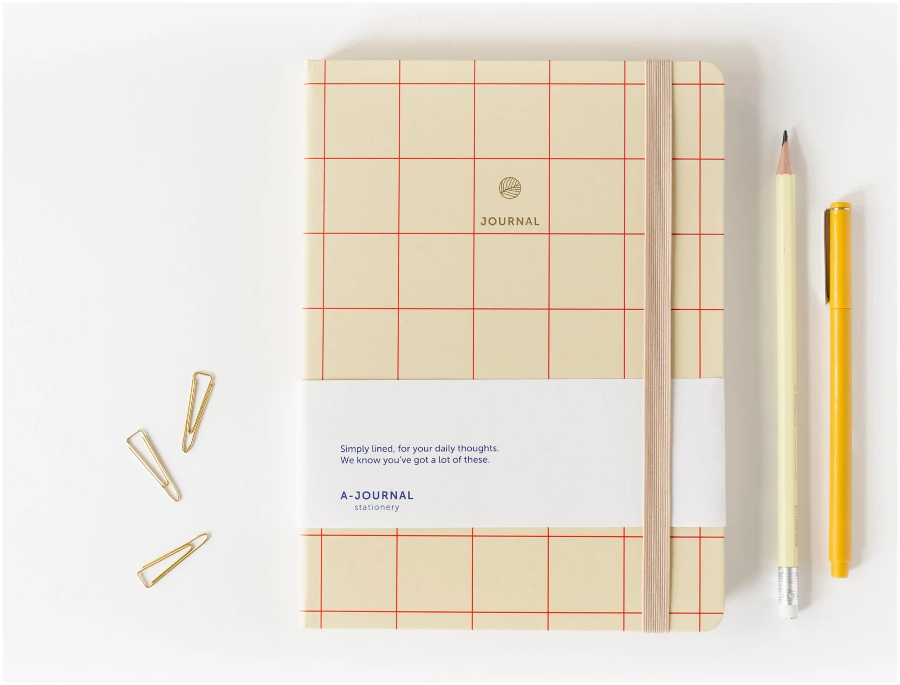 A-Journal Notizbuch kariert rot, A-Journal Notebook – Checkered Red
