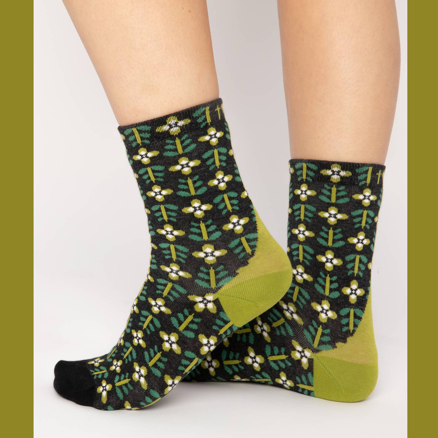  Blutsgeschwister Socken sensational steps , One Size ( ca. 38 - 40 ), my green footprint