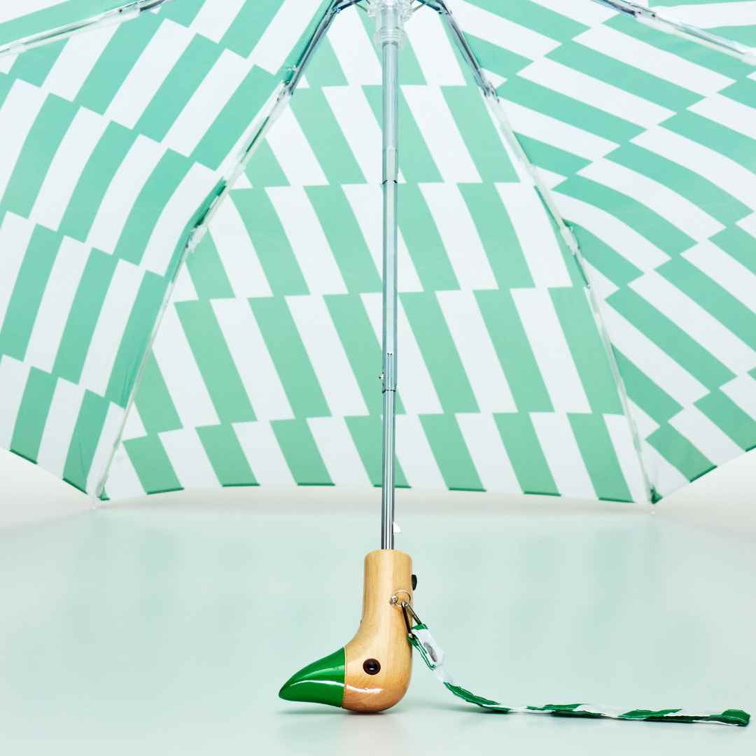 Regenschirm Original Duckhead KELLY BARS , Grün,  Compact Duck Umbrella 