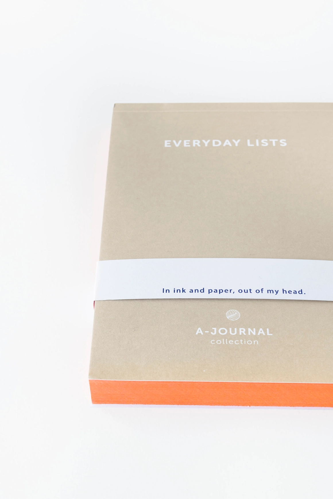 A-Journal Notizblock - Everyday List, Beige-Orange, ca. 17 × 11 × 1,6 cm  