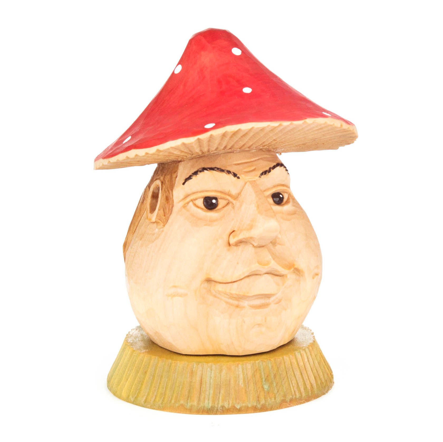 Räucherpilz Fliegenpilz, geschnitzt aus dem Erzgebirge ♥ Höhe ca. 15 cm
