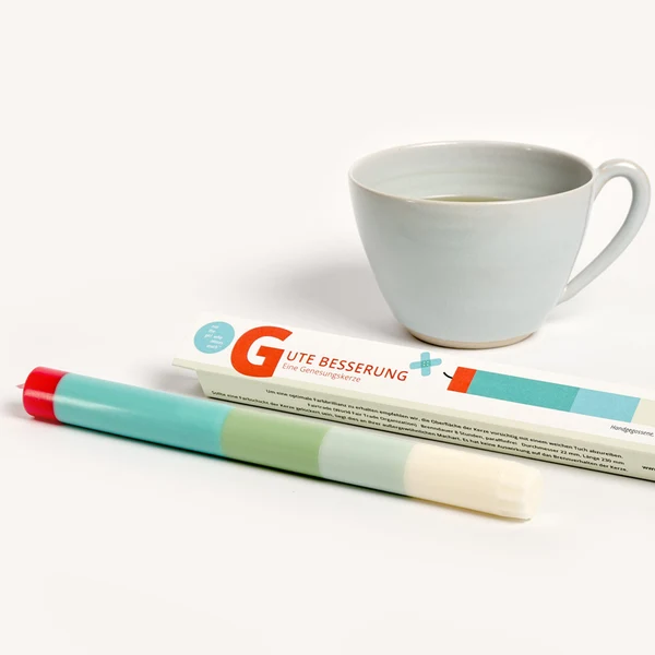 KERZE GUTE BESSERUNG/ Get well soon von not the girl who misses much , Stabkerze