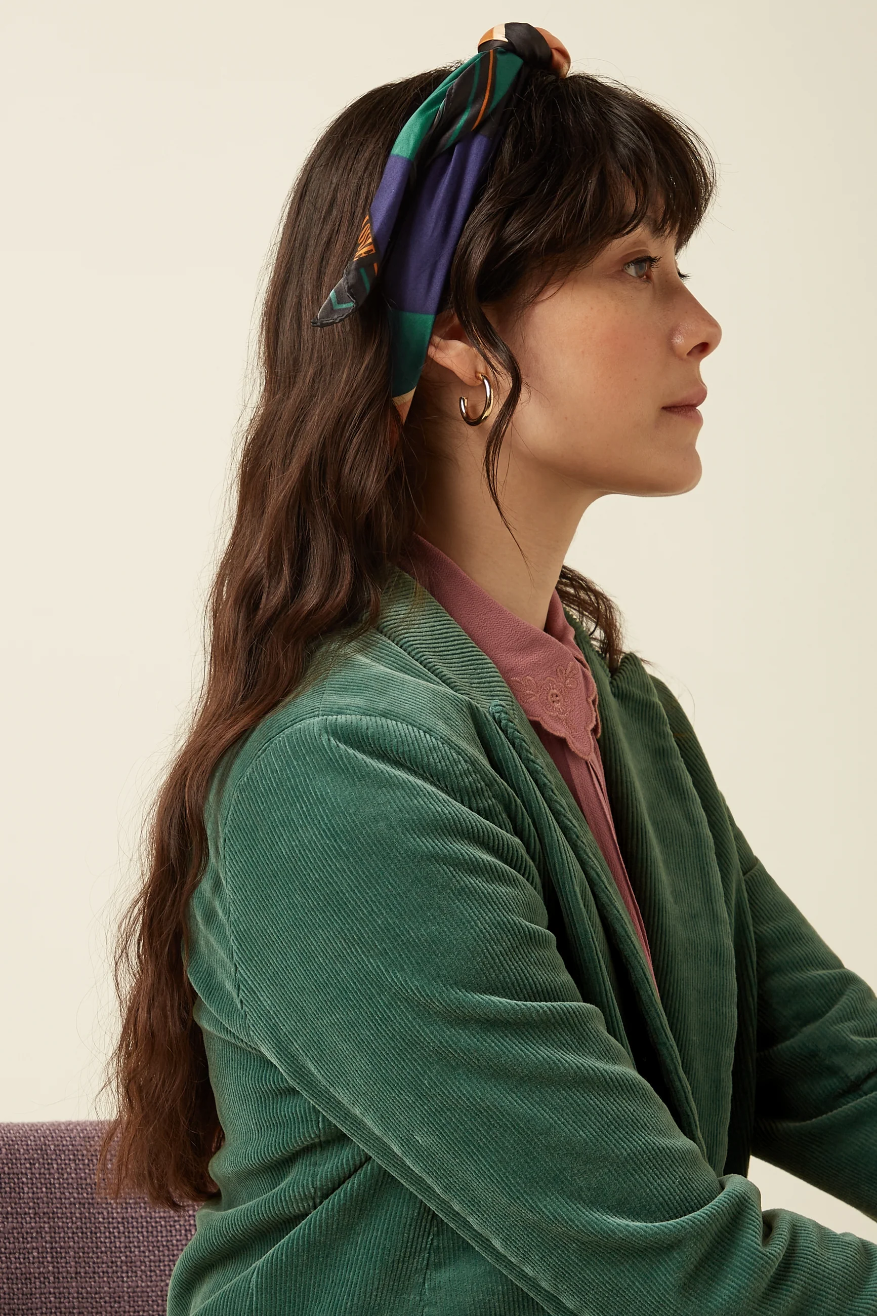 King Louie Tuch Satin Scarf Razzle, Farbe Evening Blue - Scarfs