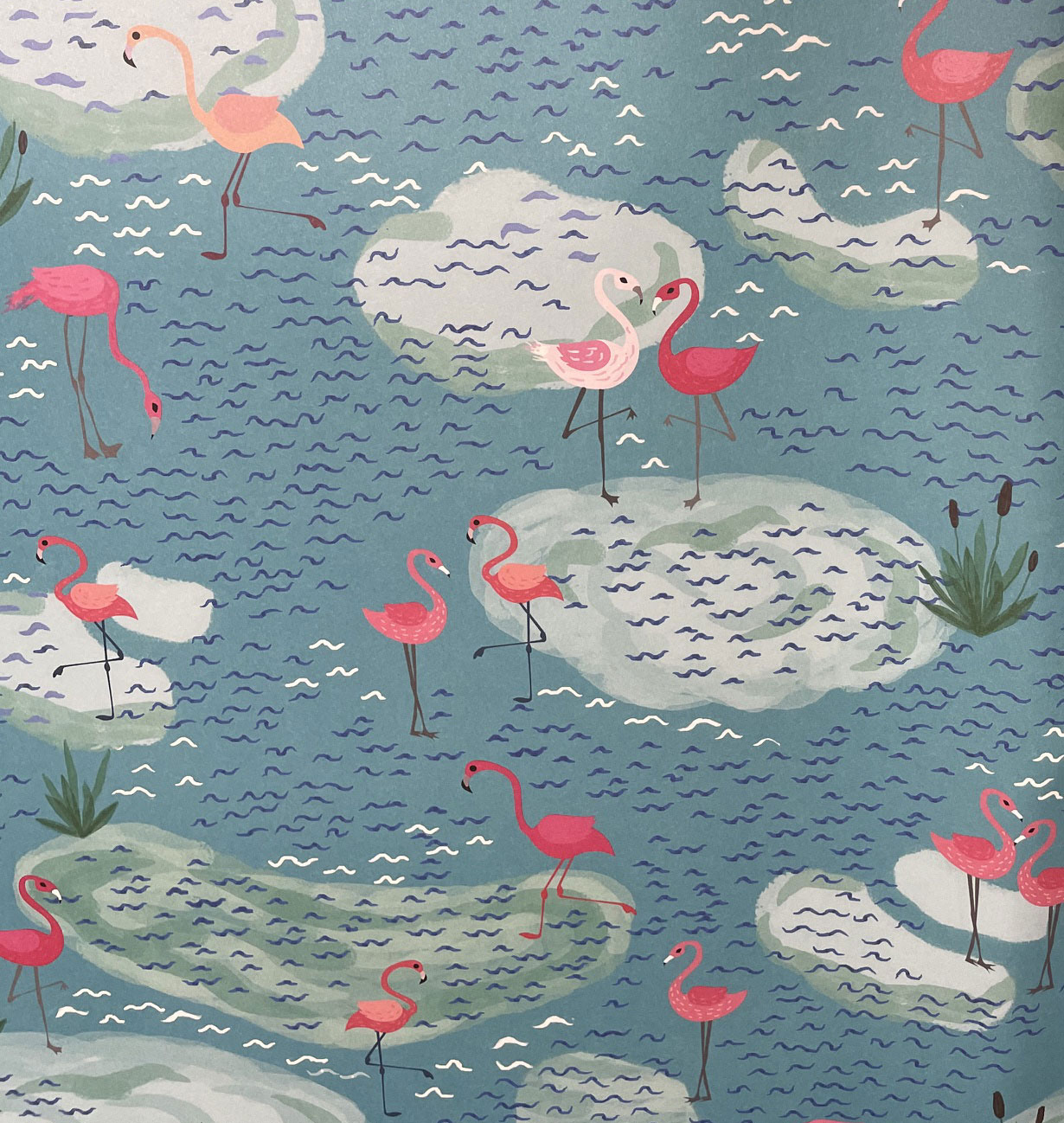 Geschenkpapier Pink Flamingo, ca. 50 x 70 cm
