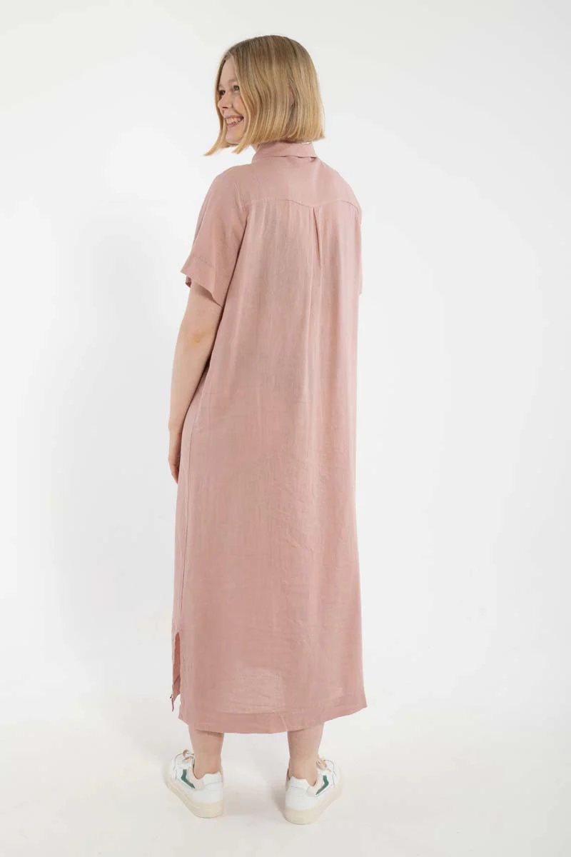 Danefae Danepippi Modal Leinenkleid Rose Beige % Größe XXL / 44