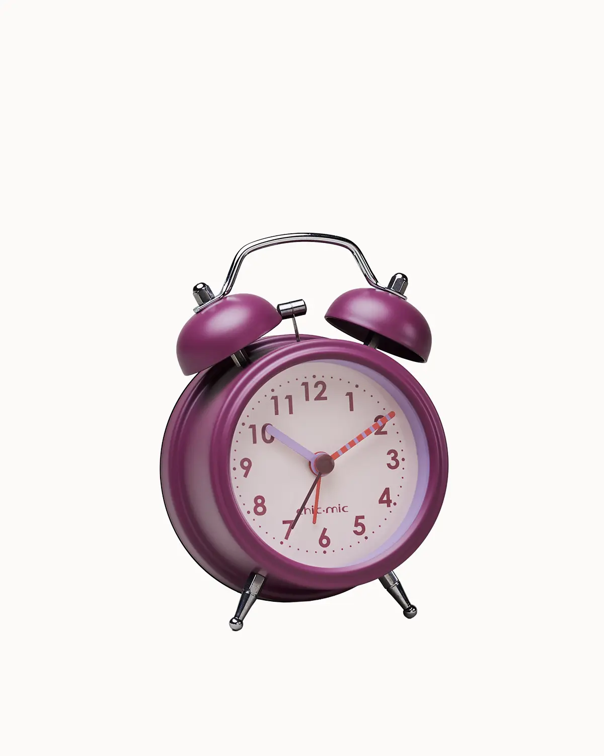 Wecker Retro, Lila, mit Licht & Glockenalarm, alarm clock - summer night, Uhr