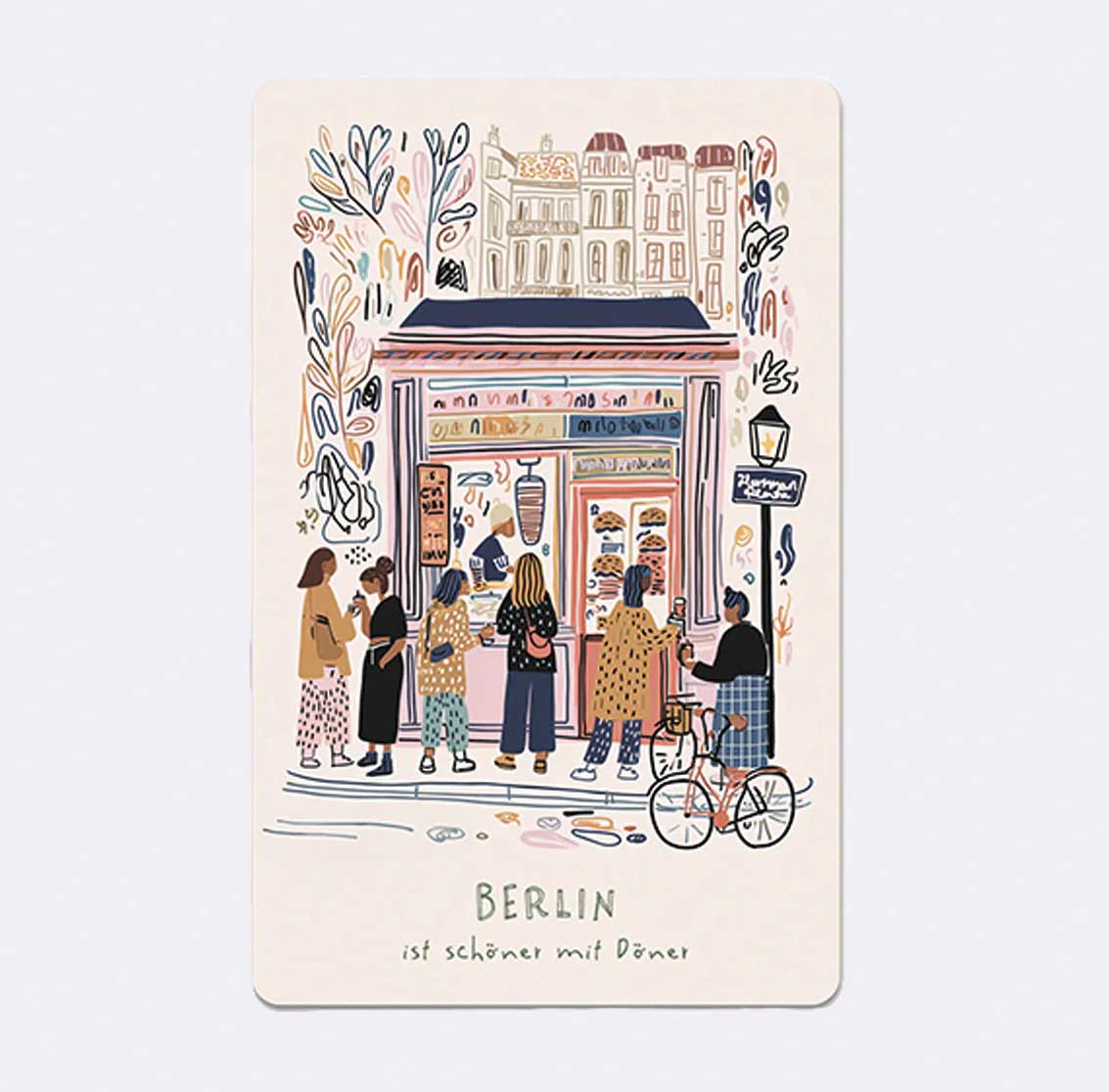 Lunacard Postkarte Berlin ist schöner mit Döner, Berlin Postkarte