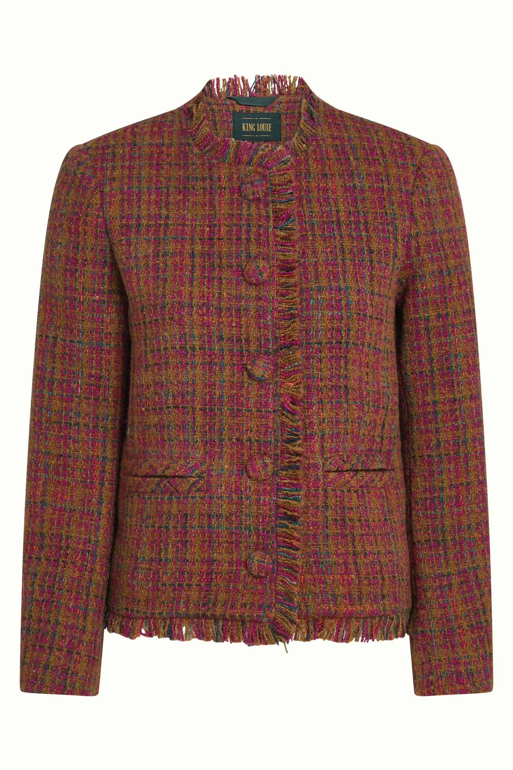 % King Louie Jacke Elara Jacket Pisaro, Farbe Wild Fuchsia - Pisaro