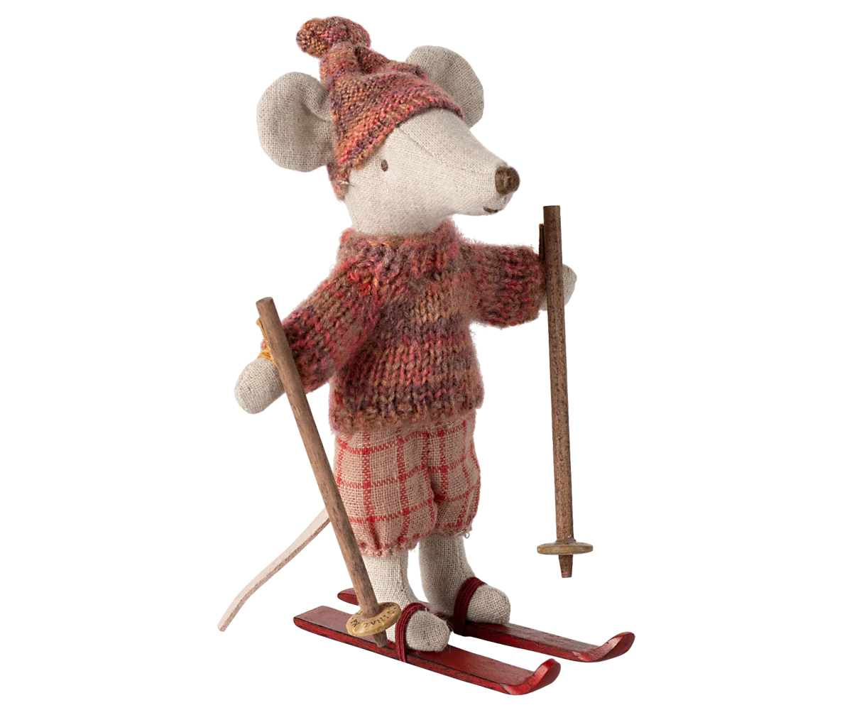 Maileg Wintermaus mit Skiset, Große Schwester - Rose