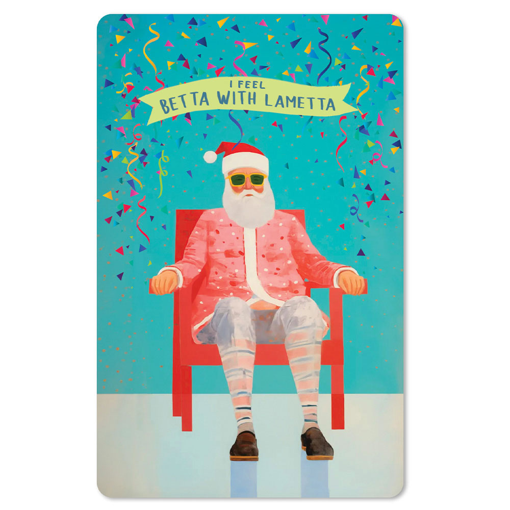 Lunacard Postkarte Weihnachten Betta with Lametta