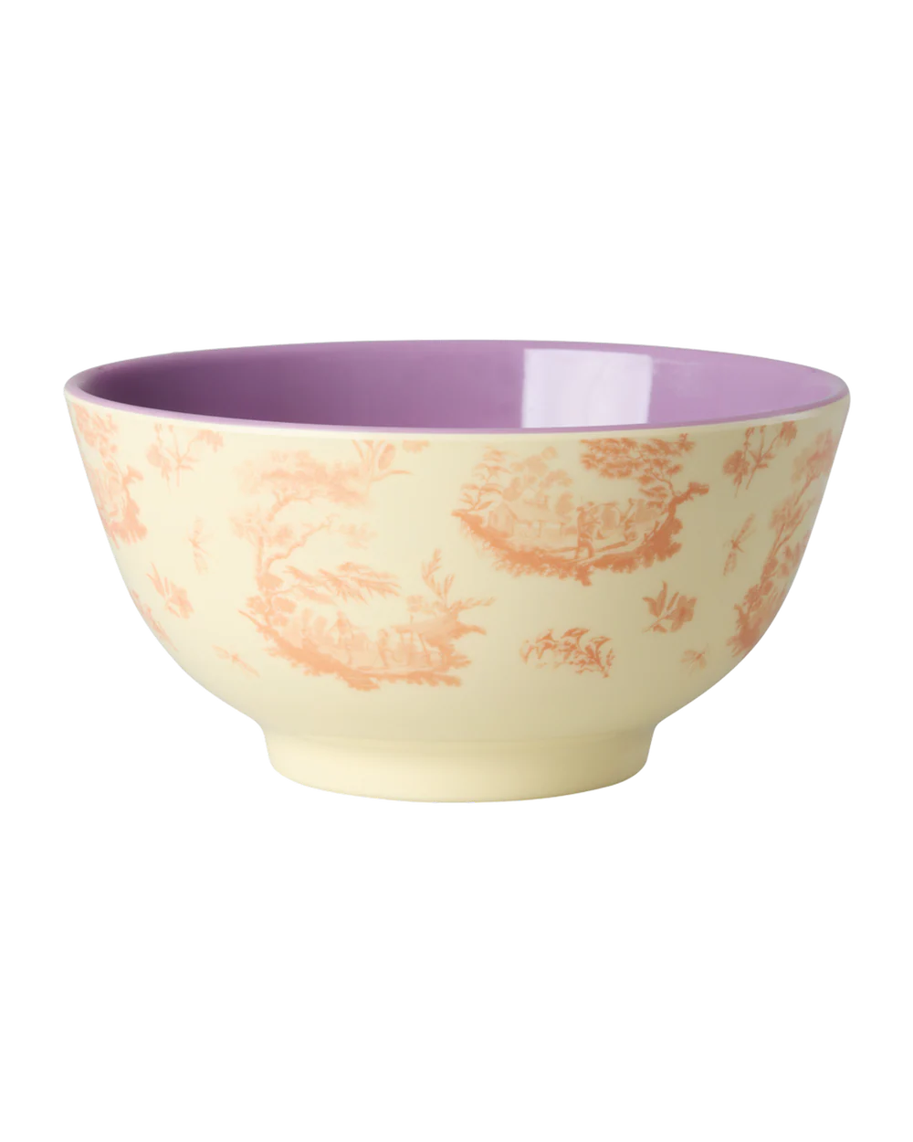 Rice Melamin Bowl Crème - Toile de rice Print, Mittelgroße Schüssel , 700 ml