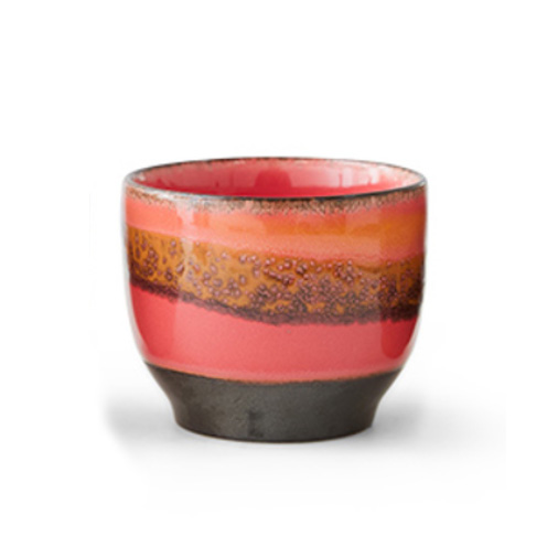 HKliving 70's COFFEE CUP, JAVA, Nr. 1, Siebziger Jahre Geschirr, Keramik pro Stück  