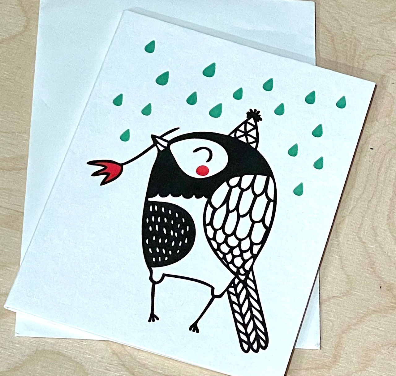 % Doppelkarte Bird von Mira Mallius