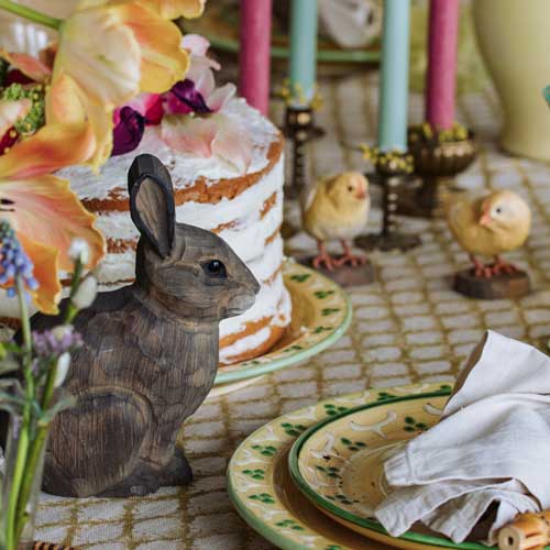 Kaninchen Lindenholz handgeschnitzt von Wildlife Garden