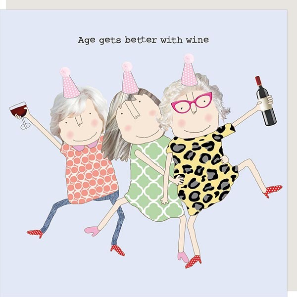 Rosie Made A Thing Doppelkarte "Age Wine Girl"  Frauenpower, Happy Birthday, Geburtstag