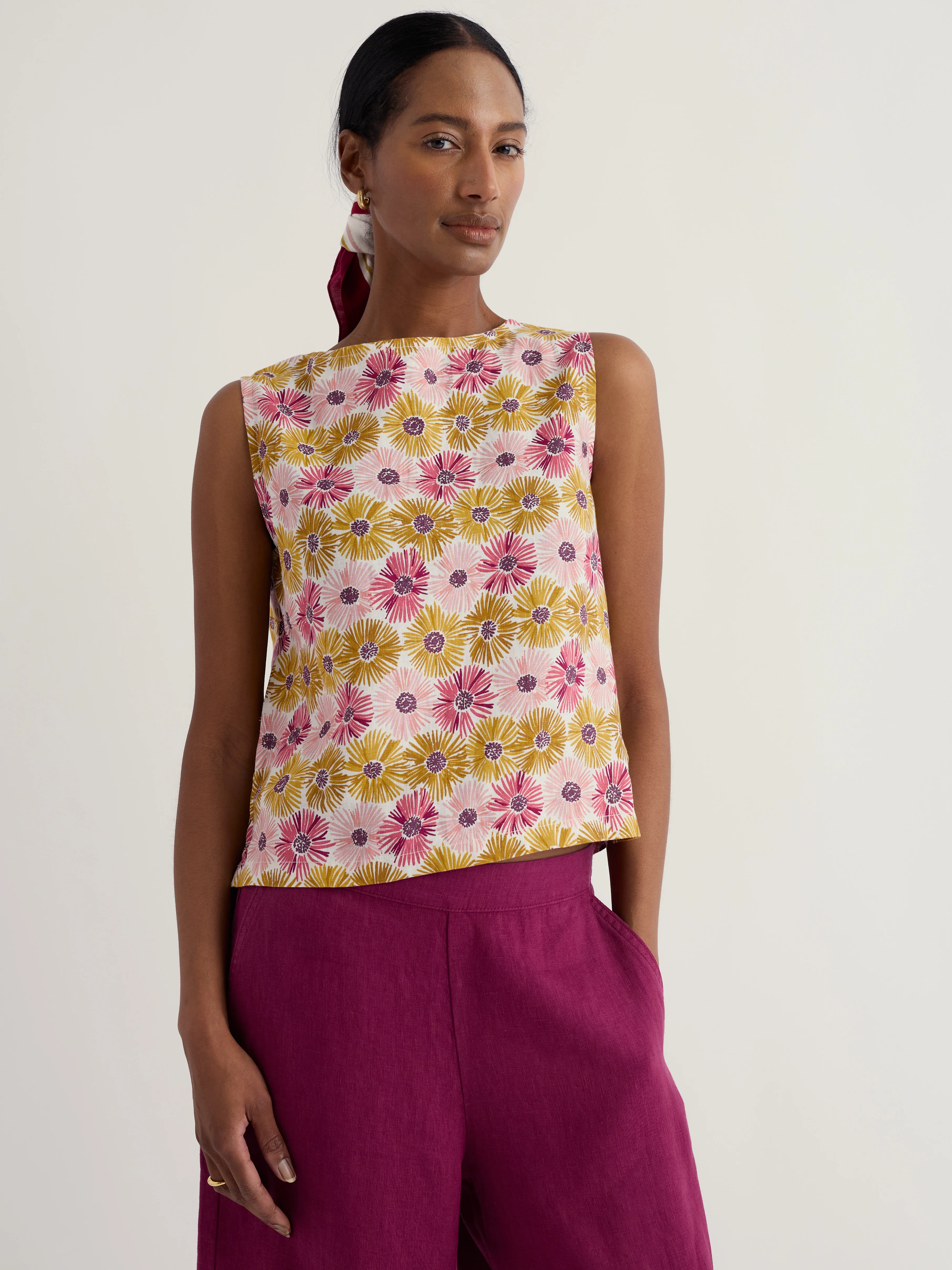 SEASALT CORNWALL Colour Study Top, Painted Asters Chalk