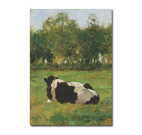 Postkarte Thomas Herbst "Kuh auf der Weide. ca.1900"  Kunst 