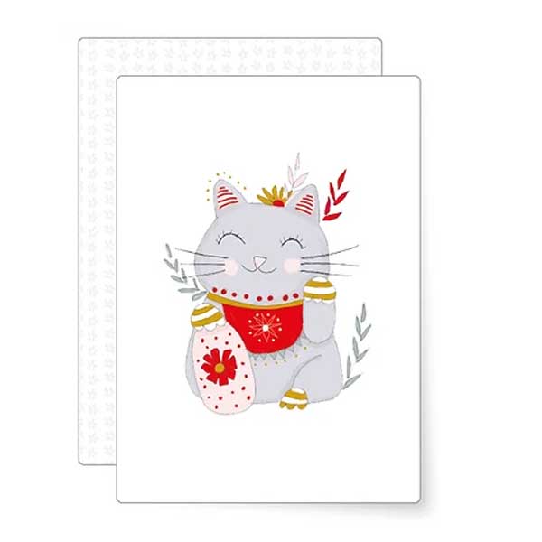 MIAO Postkarte   "Katze", Glückskatze