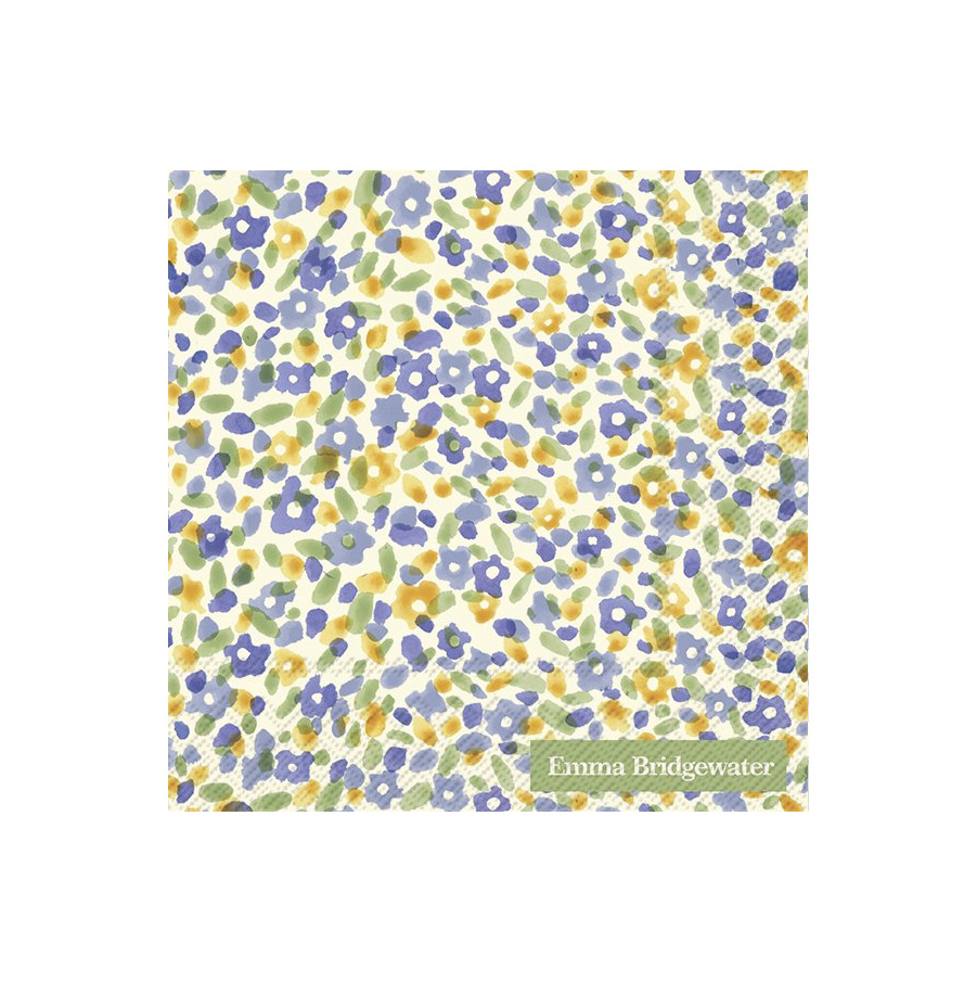 PapierserviettenWILDFLOWER MEADOW cream, 25 x 25 cm Cocktailservietten Emma Bridgewater