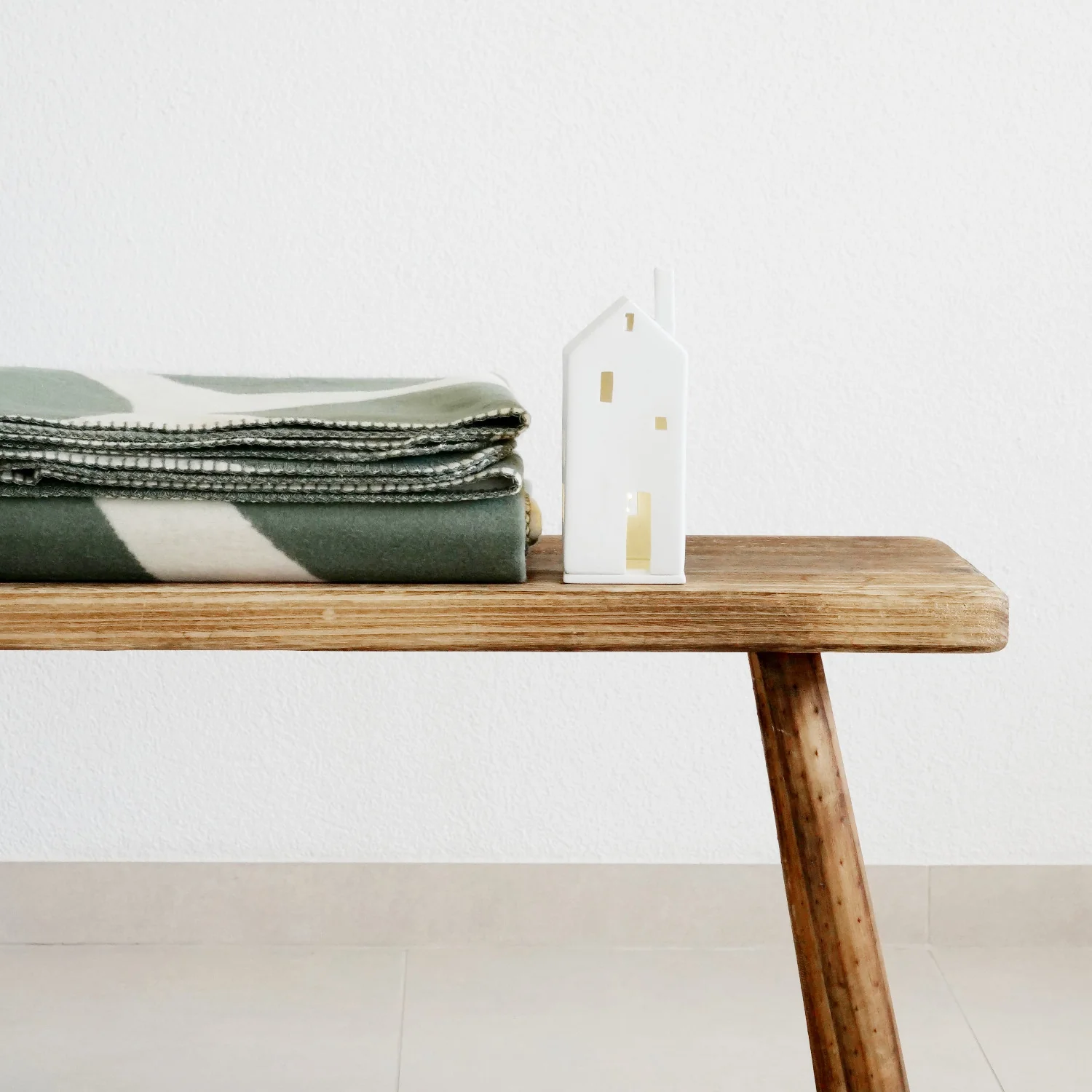 RIEMA Kuscheldecke XL BJÖRK aus recycelter Baumwolle - Übergröße 150x230 - grün