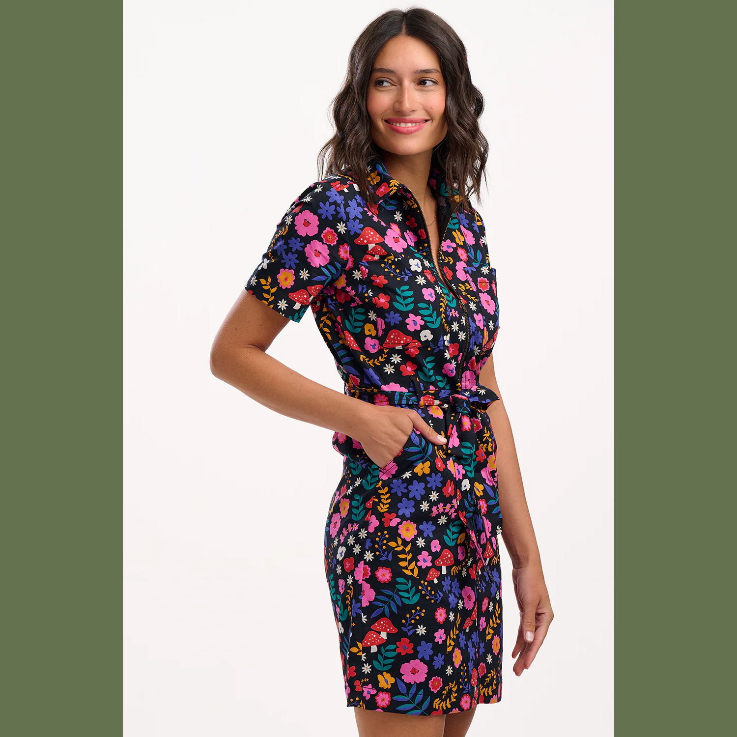 % Kleid TASHA, Minikleid mit Pilzen und Blumen, MULTI, TOADSTOOL FLORAL von sugarhill BRIGHTON