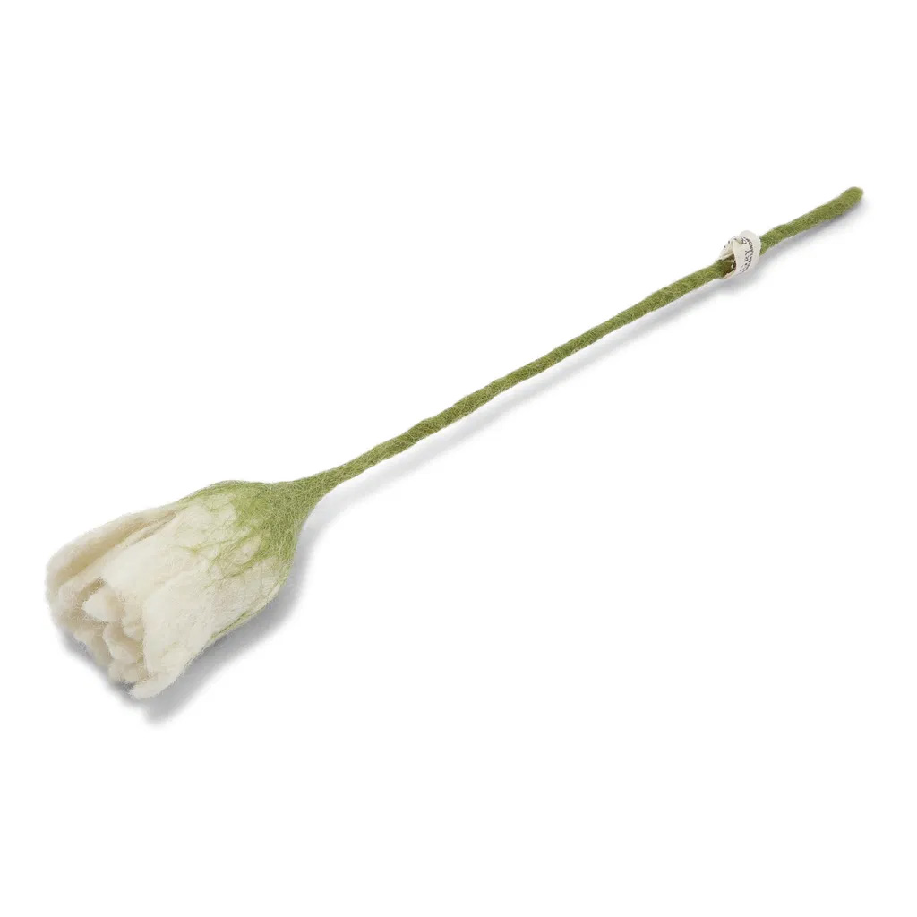 Gry & Sif  Filz Tulpe Weiß/Tulip - White, Fair Trade , ca. 30 cm   