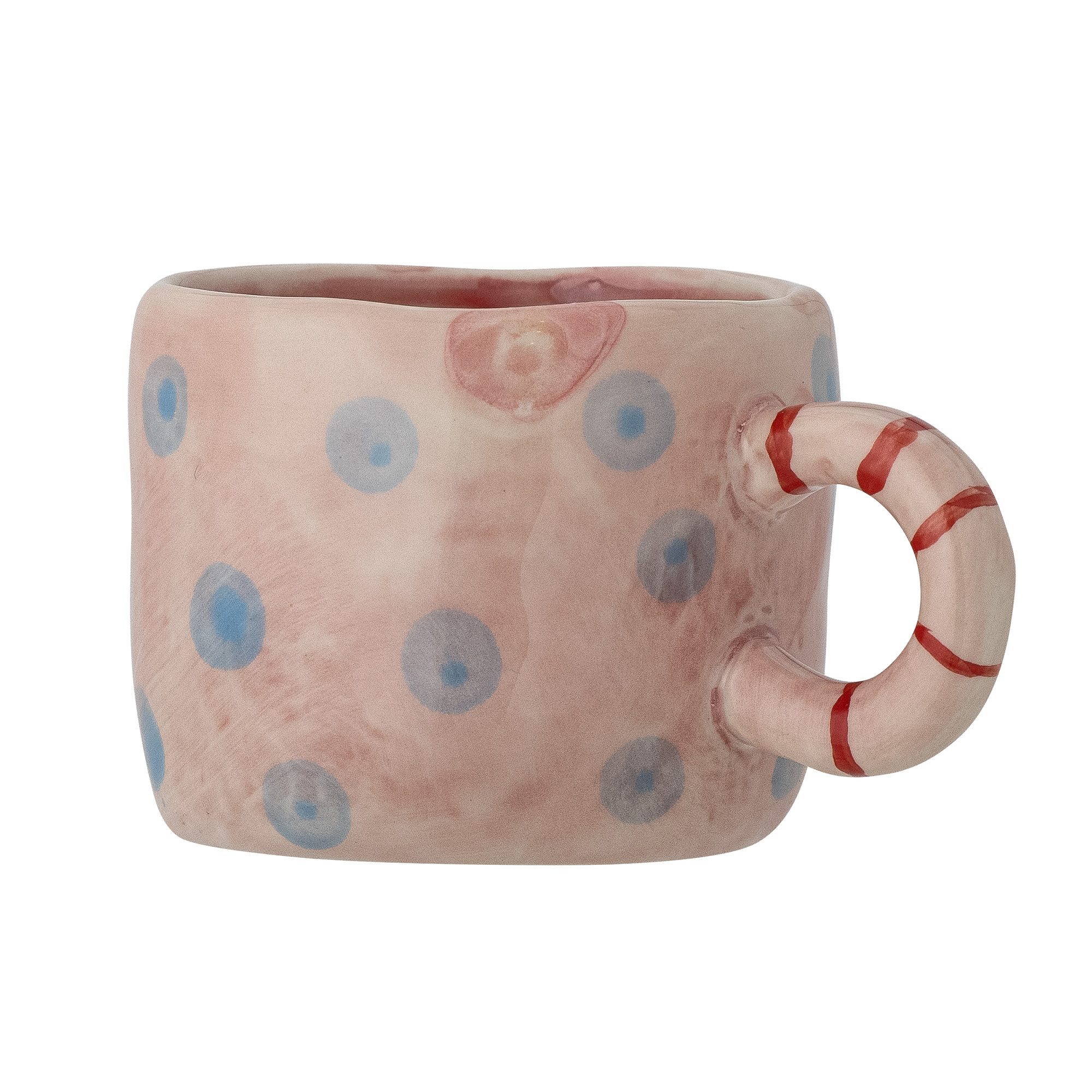 Nini Tasse, Rosa mit Tupfen, Steingut von Bloomingville, D7,5xH cm, handbemalt  