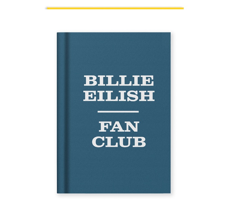 OH DEER Mini Notizbuch Billie Eilish Fan Club Fabric Hardback Notebook 