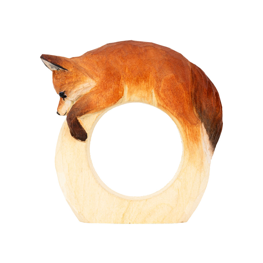 Serviettenring – Fuchs Klein aus  Lindenholz handgeschnitzt von Wildlife Garden