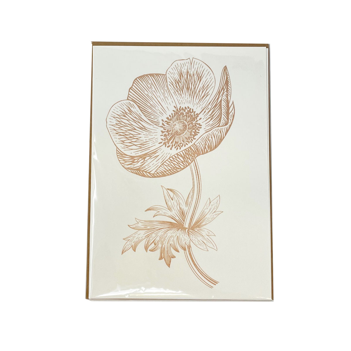 Dorothee Lehnen Briefkarte ANEMONE, handgedruckt, DIN B6 von Dorothee Lehnen  