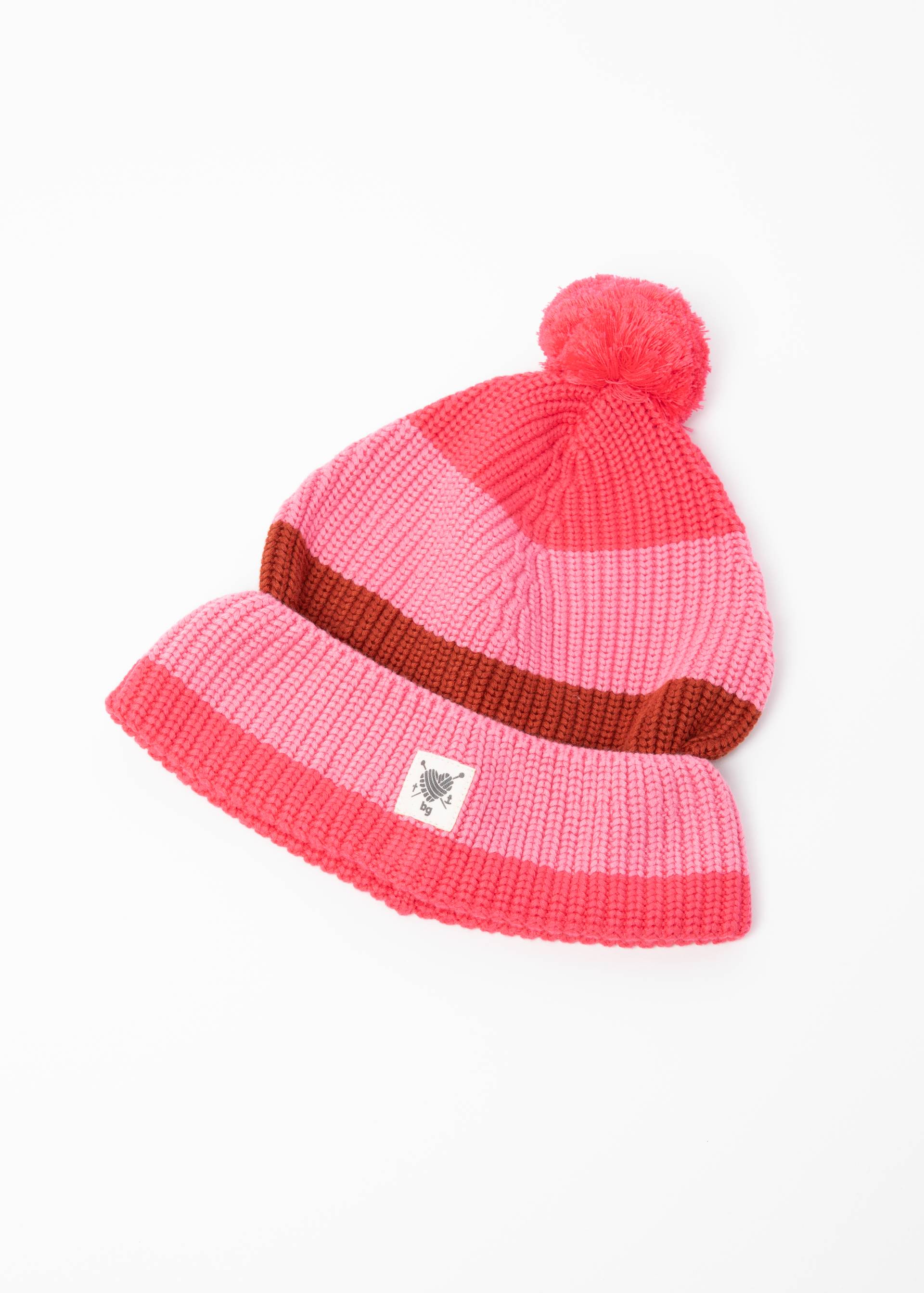 Blutsgeschwister  Strickmütze Baumwolle Bright Side Beanie, red flirty stripes hat