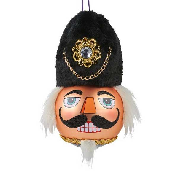 Weihnachtskugel Nußknacker schwarz, ca. 18  cm 