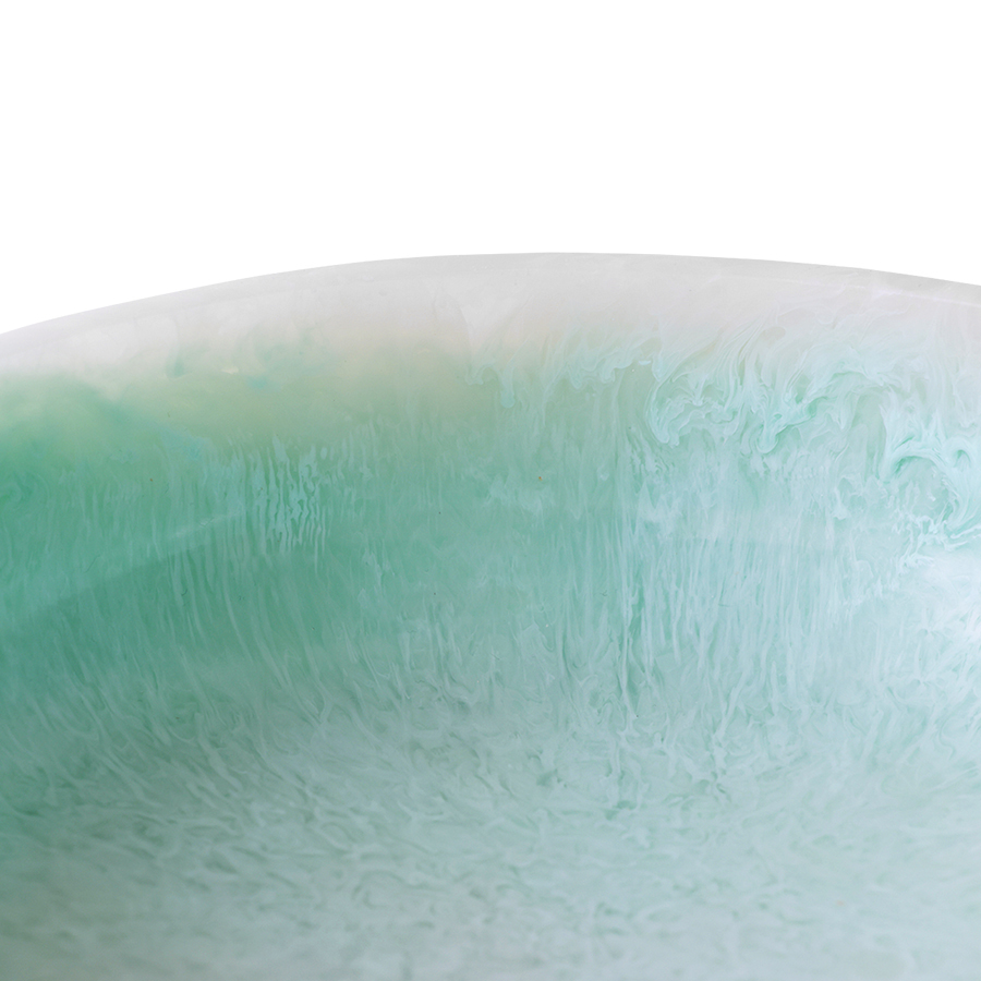 HKliving Salatschüssel/Salad bowl, mint, D. ca. 26 cm, Kunstharz