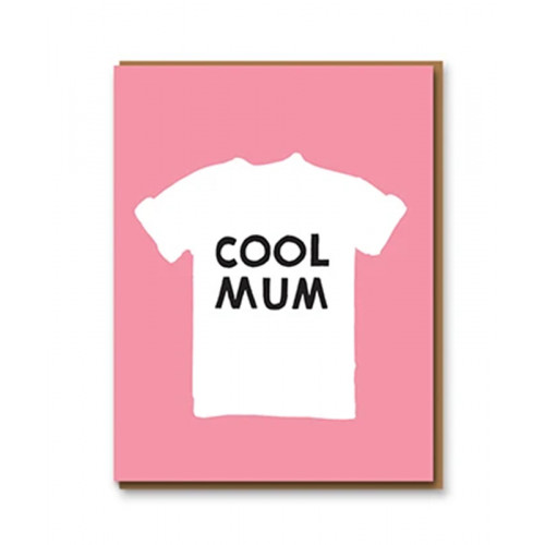 Grußkarte Letterpress - Wow " Cool Mum ", Muttertag   