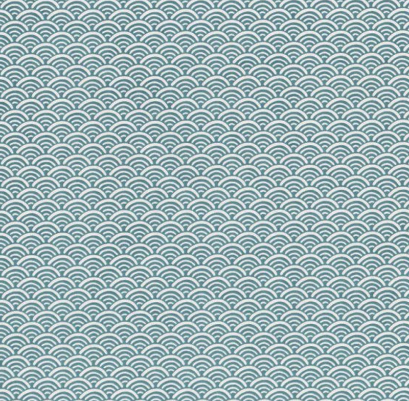 Japanpapier Chiyogami 70 g,  ca. 63 x 97 cm, BB Fischhaut hellblau, 1 Papierbogen 