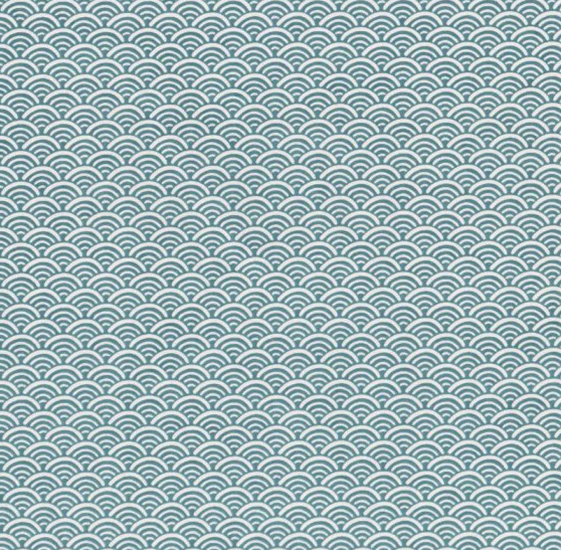 Japanpapier Chiyogami 70 g,  ca. 63 x 97 cm, BB Fischhaut hellblau, 1 Papierbogen 