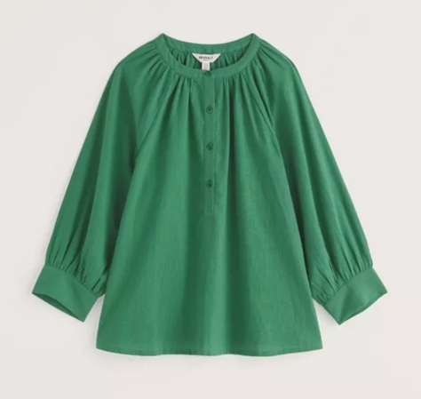 SEASALT CORNWALL Bluse Moor Grass A-Line Shirt, Spring Green