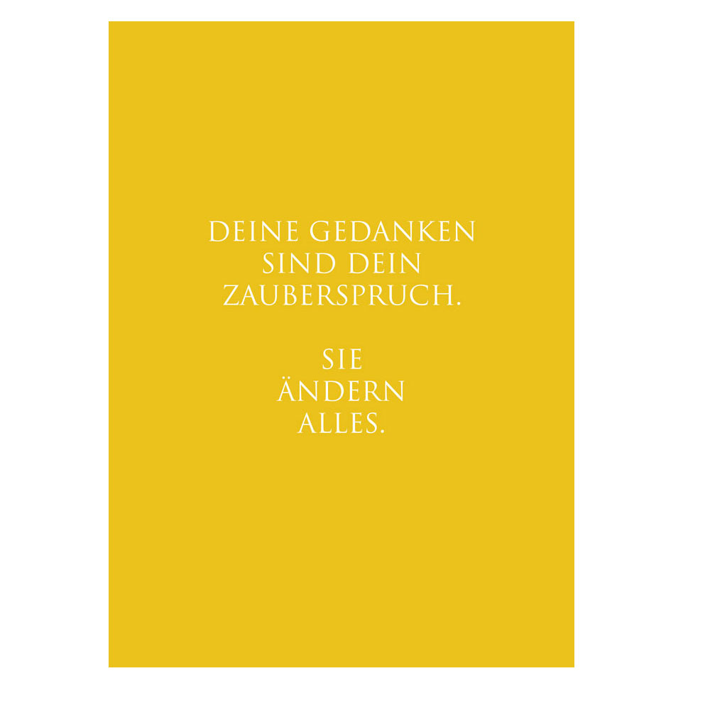 Wunderwort Postkarte "Deine Gedanken sind Dein Zauberspruch…"