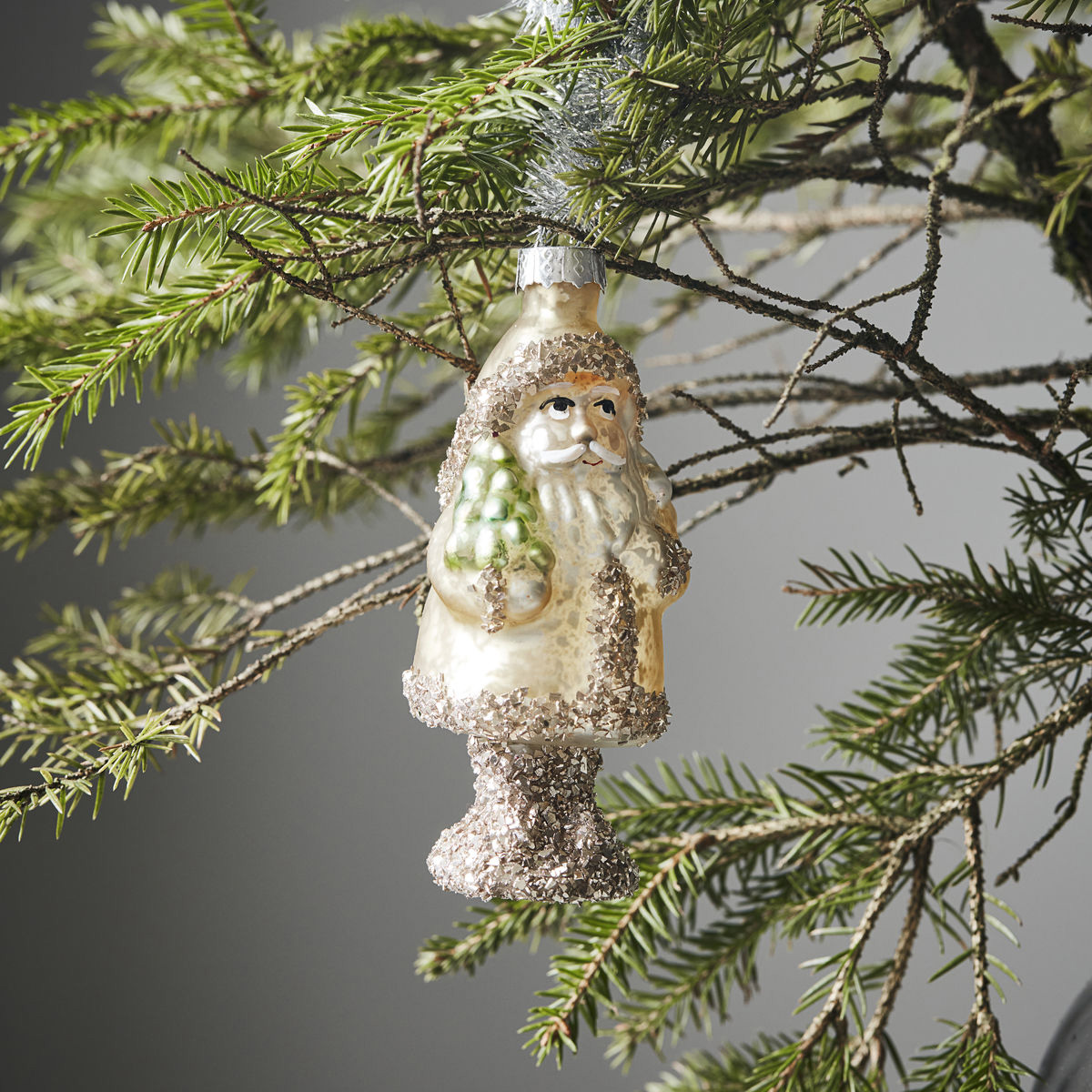  House doctor XMAS Weihnachtsanhänger Santa Nostalgie, Ornament, Pixie, Gold von House doctor, ca. 10 cm, Glas 