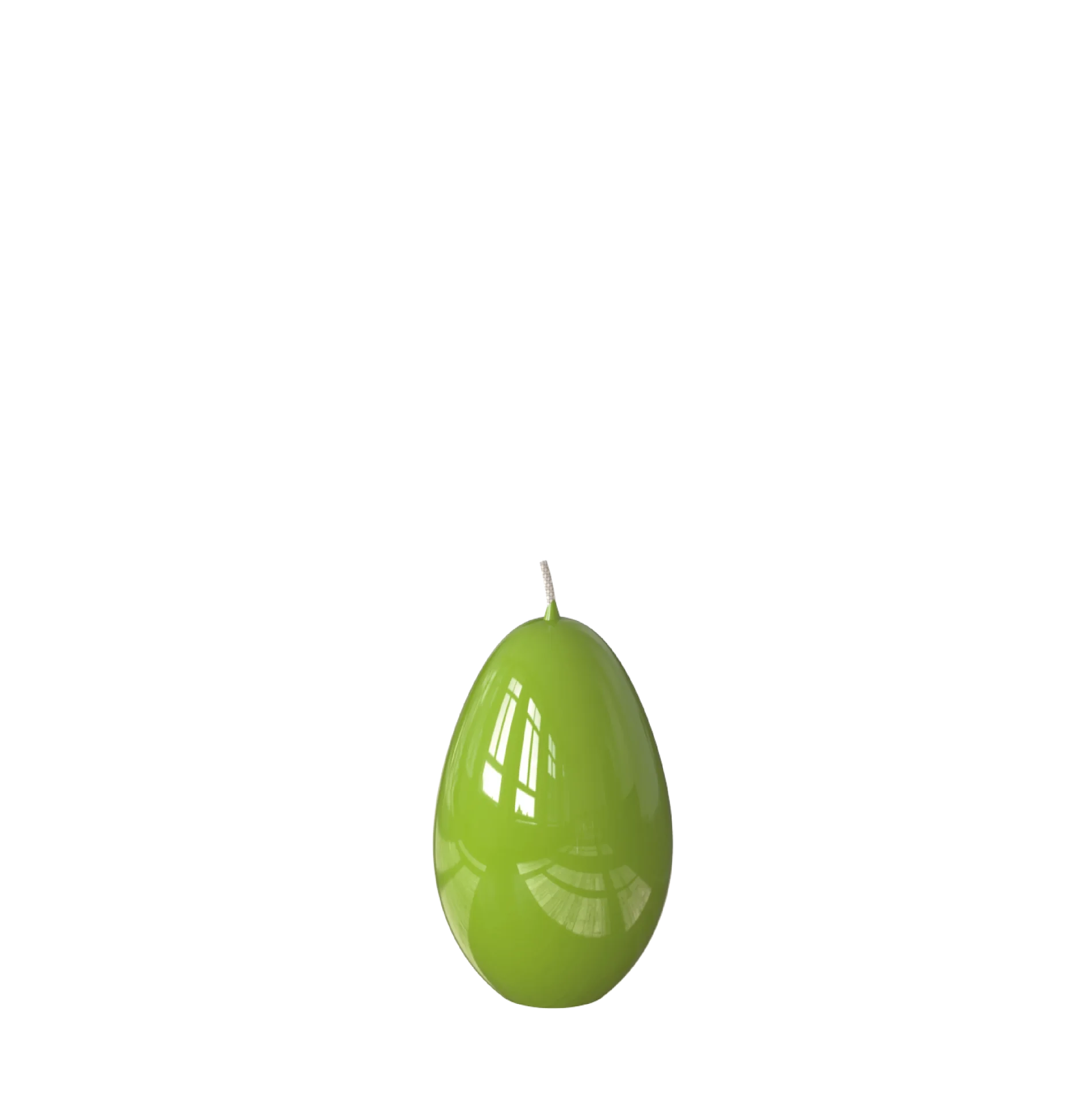 Engels Kerzen Eierkerze gelackt,  Höhe ca. Ø6 H9 cm, Farbe: Limette