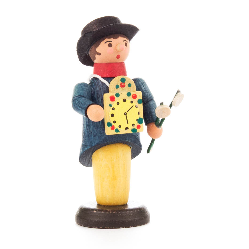 Schwarzwälder Uhrenschildmaler, ca. 5,5 cm, Miniatur aus dem Erzgebirge