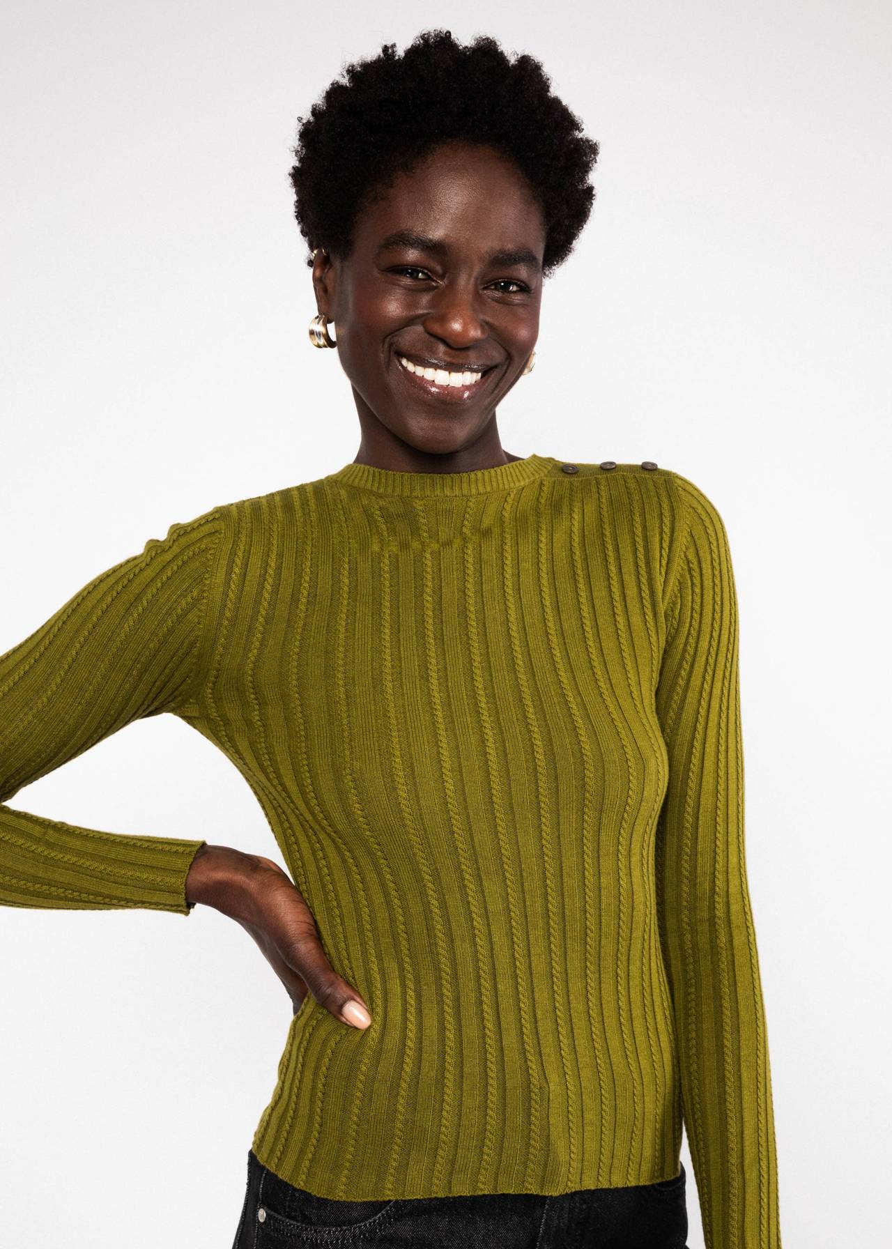Blutsgeschwister Strickoberteil Jazz & Chill Crew apple juice knit