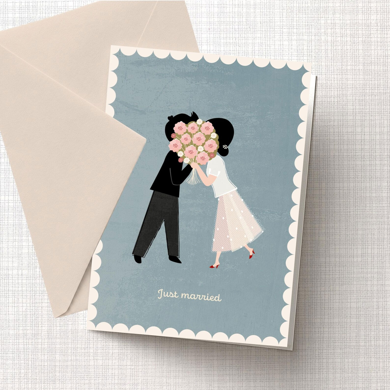 Hochzeitskarte "Just married"  von Monimari