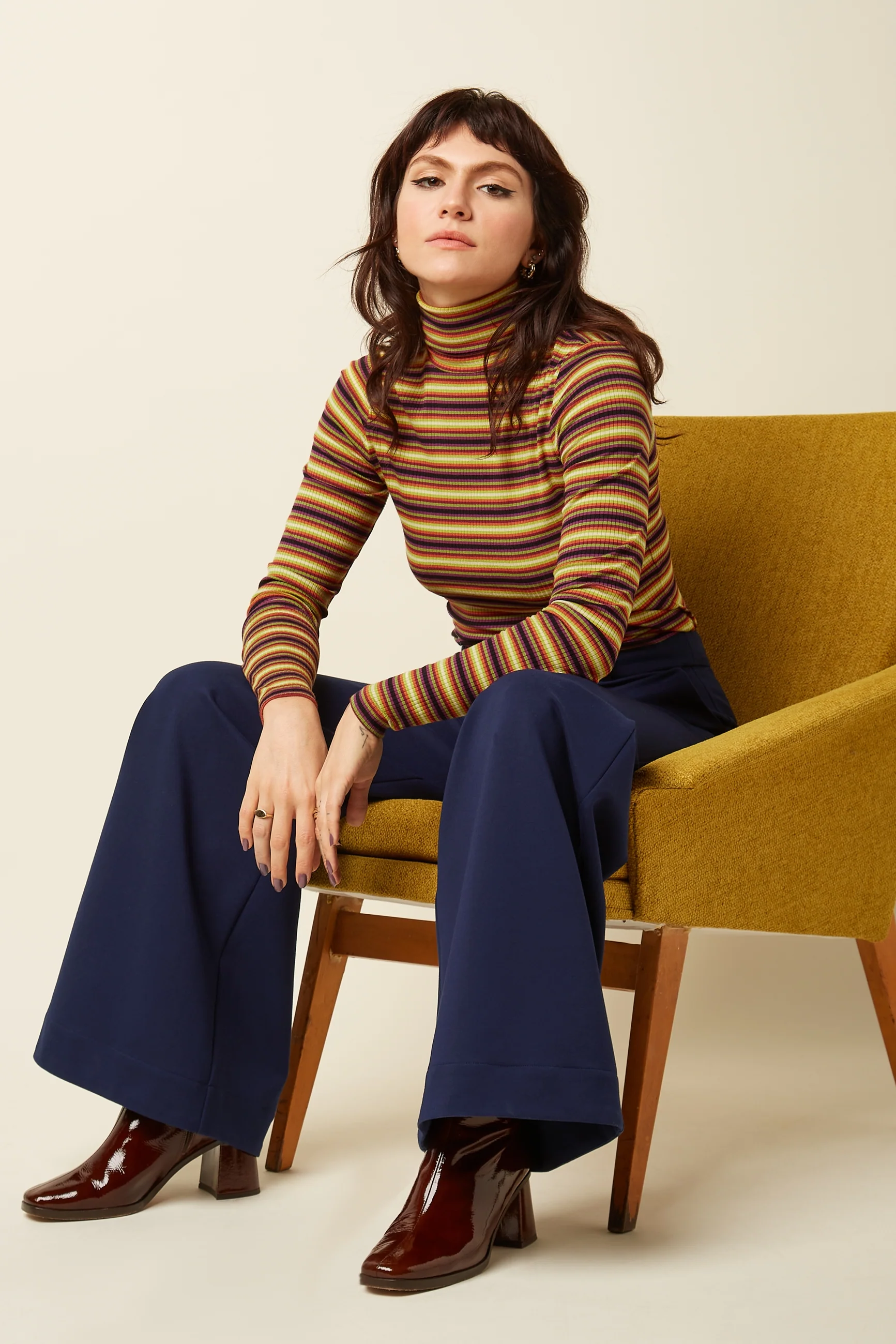 King Louie Rollneck Top Eira Stripe, Farbe Multi Color - Eira Stripe